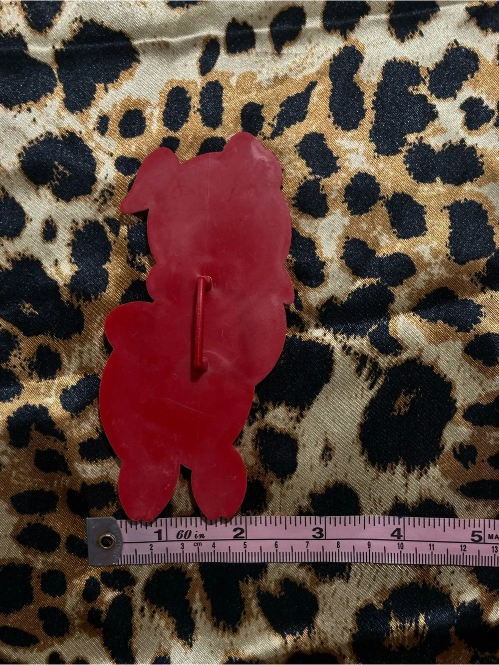 Vintage Tupperware Porky Pig Red Plastic 5 inch. Cookie Cutter